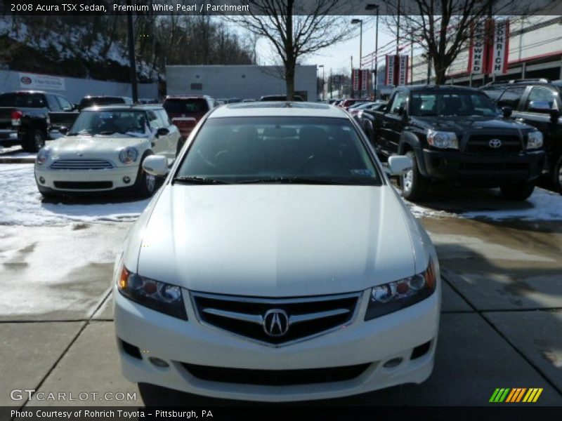 Premium White Pearl / Parchment 2008 Acura TSX Sedan