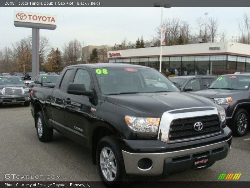 Black / Beige 2008 Toyota Tundra Double Cab 4x4