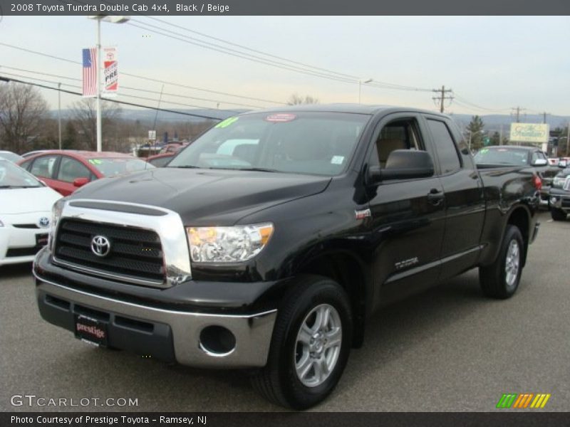 Black / Beige 2008 Toyota Tundra Double Cab 4x4