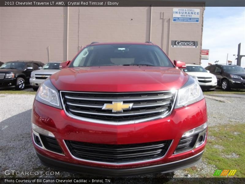 Crystal Red Tintcoat / Ebony 2013 Chevrolet Traverse LT AWD