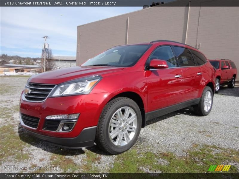 Crystal Red Tintcoat / Ebony 2013 Chevrolet Traverse LT AWD