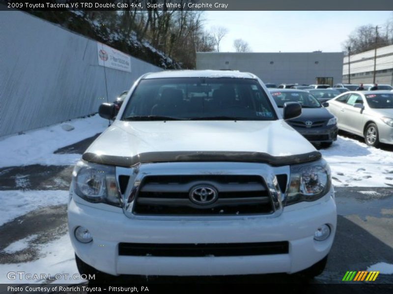 Super White / Graphite Gray 2009 Toyota Tacoma V6 TRD Double Cab 4x4