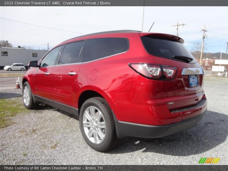Crystal Red Tintcoat / Ebony 2013 Chevrolet Traverse LT AWD