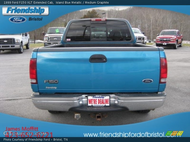 Island Blue Metallic / Medium Graphite 1999 Ford F150 XLT Extended Cab