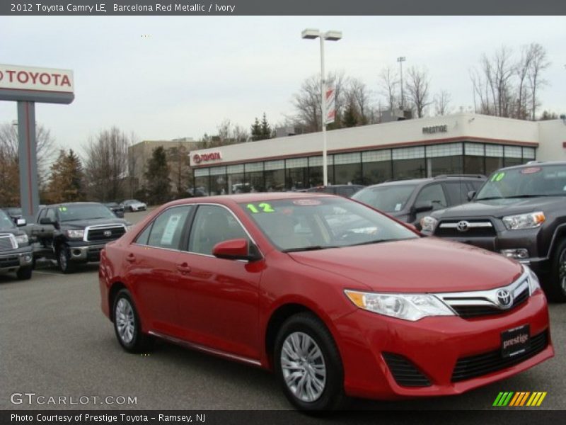 Barcelona Red Metallic / Ivory 2012 Toyota Camry LE