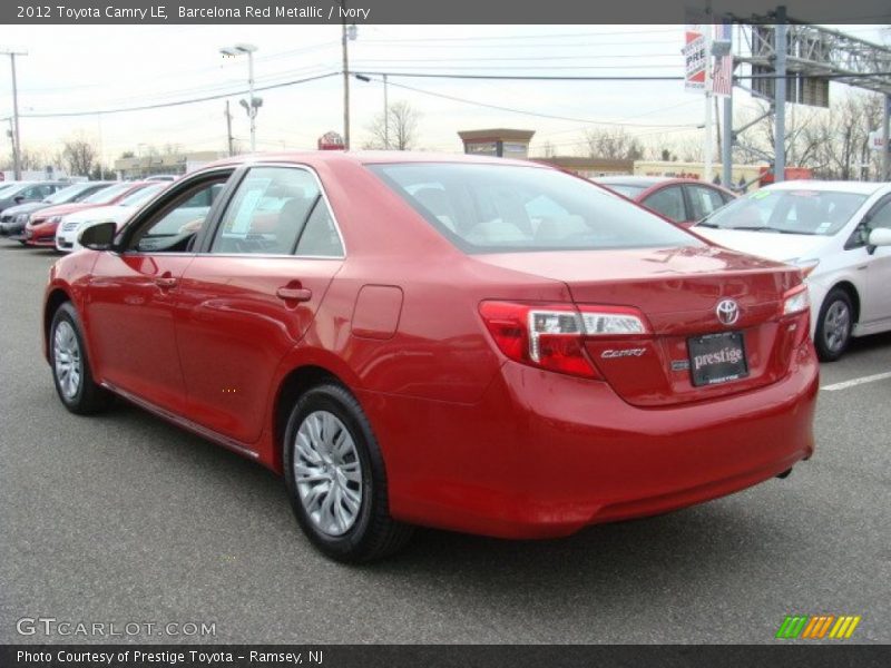 Barcelona Red Metallic / Ivory 2012 Toyota Camry LE
