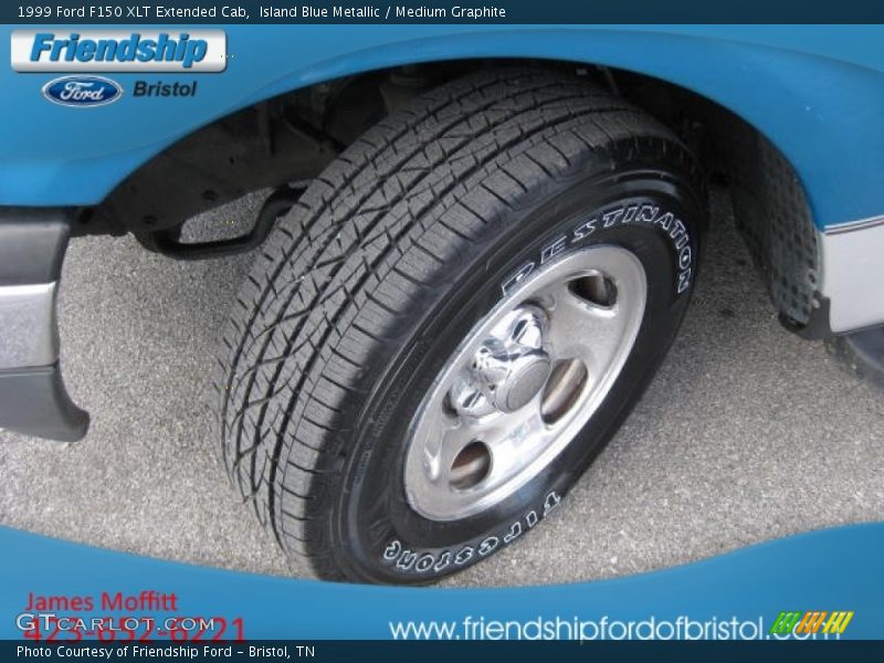 Island Blue Metallic / Medium Graphite 1999 Ford F150 XLT Extended Cab