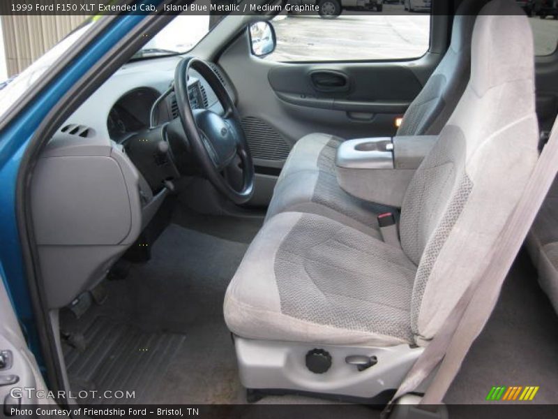 Island Blue Metallic / Medium Graphite 1999 Ford F150 XLT Extended Cab