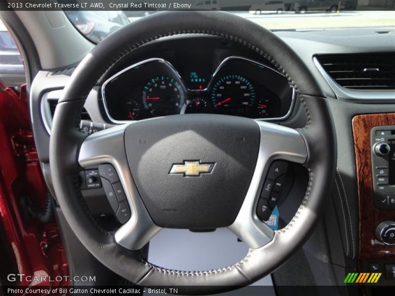 Crystal Red Tintcoat / Ebony 2013 Chevrolet Traverse LT AWD
