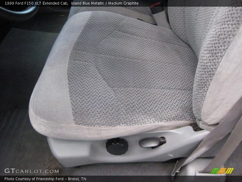 Island Blue Metallic / Medium Graphite 1999 Ford F150 XLT Extended Cab