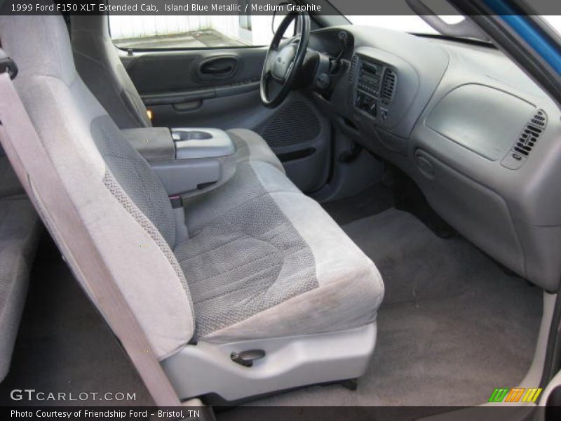 Island Blue Metallic / Medium Graphite 1999 Ford F150 XLT Extended Cab