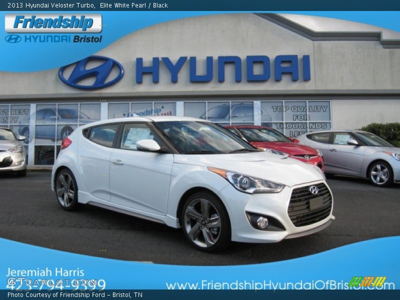 Elite White Pearl / Black 2013 Hyundai Veloster Turbo
