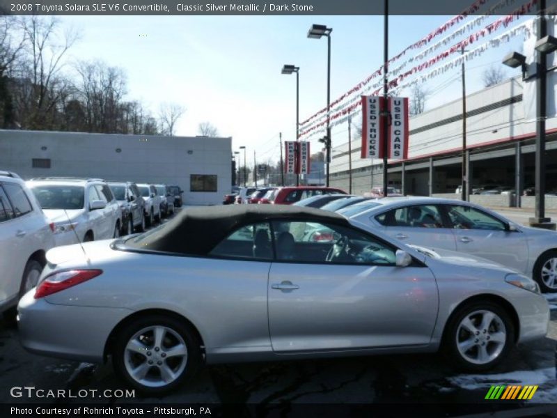 Classic Silver Metallic / Dark Stone 2008 Toyota Solara SLE V6 Convertible