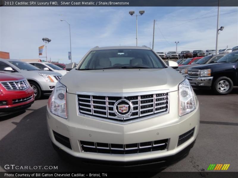 Silver Coast Metallic / Shale/Brownstone 2013 Cadillac SRX Luxury FWD