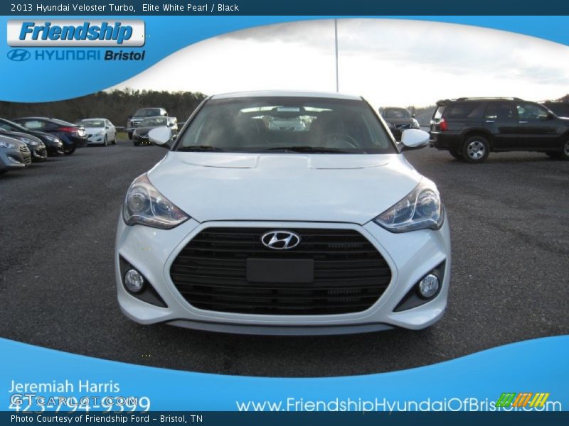 Elite White Pearl / Black 2013 Hyundai Veloster Turbo