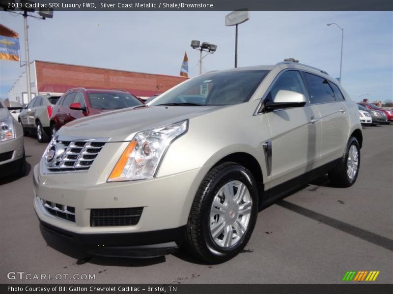 Silver Coast Metallic / Shale/Brownstone 2013 Cadillac SRX Luxury FWD