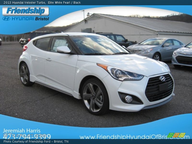 Elite White Pearl / Black 2013 Hyundai Veloster Turbo