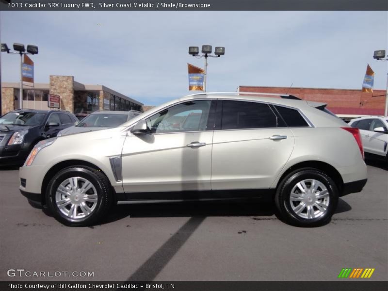 Silver Coast Metallic / Shale/Brownstone 2013 Cadillac SRX Luxury FWD