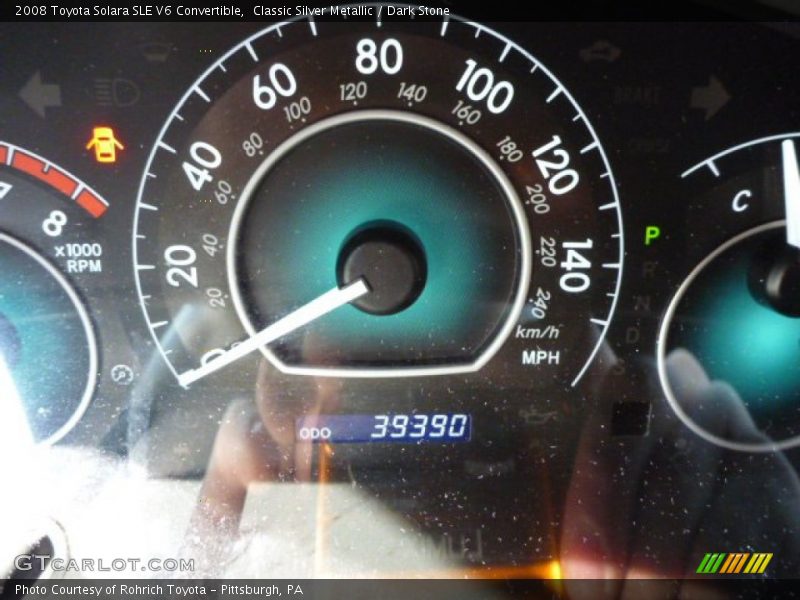 Classic Silver Metallic / Dark Stone 2008 Toyota Solara SLE V6 Convertible