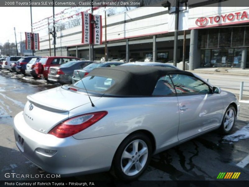 Classic Silver Metallic / Dark Stone 2008 Toyota Solara SLE V6 Convertible