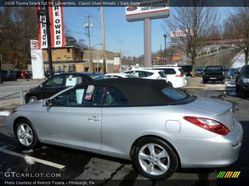 Classic Silver Metallic / Dark Stone 2008 Toyota Solara SLE V6 Convertible