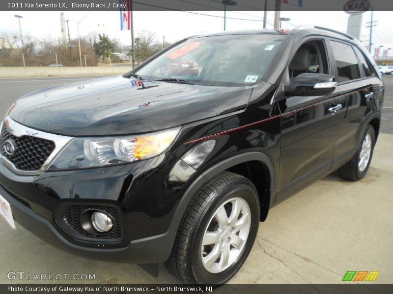 Ebony Black / Gray 2011 Kia Sorento LX