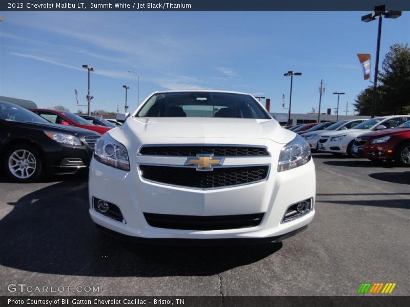 Summit White / Jet Black/Titanium 2013 Chevrolet Malibu LT