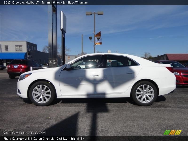 Summit White / Jet Black/Titanium 2013 Chevrolet Malibu LT