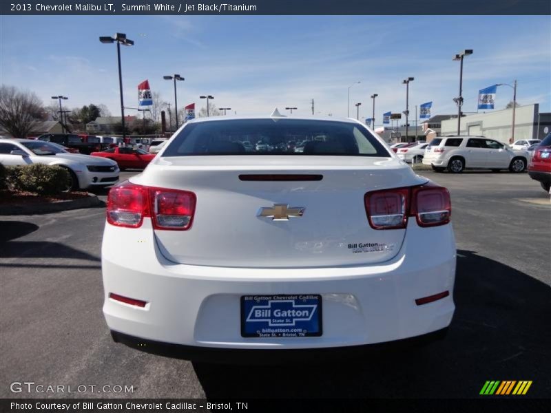 Summit White / Jet Black/Titanium 2013 Chevrolet Malibu LT