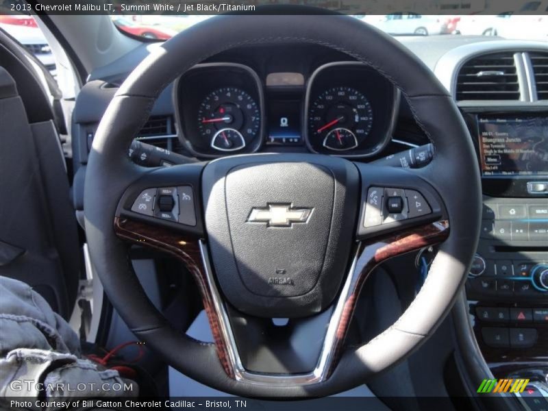 Summit White / Jet Black/Titanium 2013 Chevrolet Malibu LT