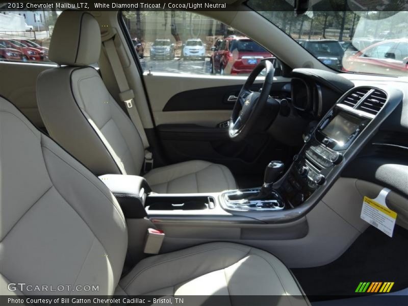 White Diamond Tricoat / Cocoa/Light Neutral 2013 Chevrolet Malibu LTZ