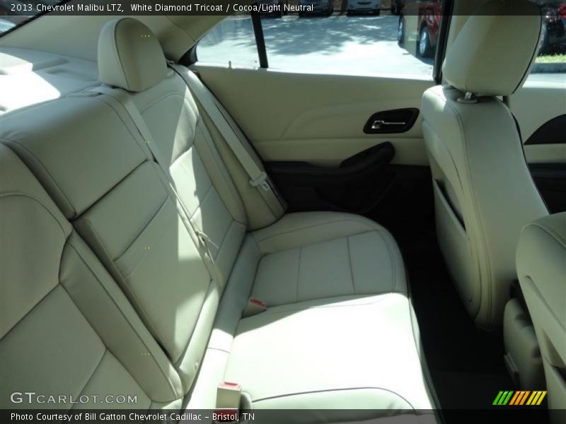 White Diamond Tricoat / Cocoa/Light Neutral 2013 Chevrolet Malibu LTZ