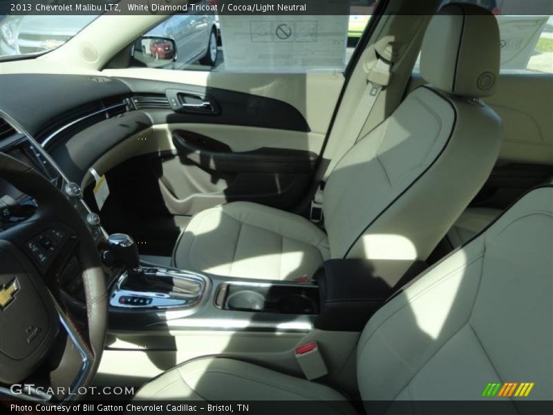 White Diamond Tricoat / Cocoa/Light Neutral 2013 Chevrolet Malibu LTZ