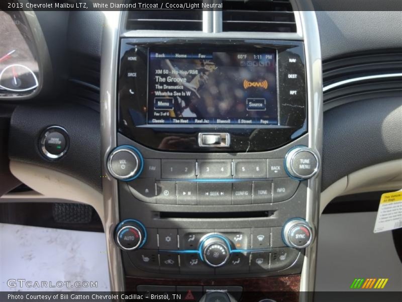White Diamond Tricoat / Cocoa/Light Neutral 2013 Chevrolet Malibu LTZ