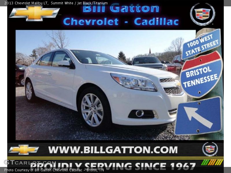 Summit White / Jet Black/Titanium 2013 Chevrolet Malibu LT