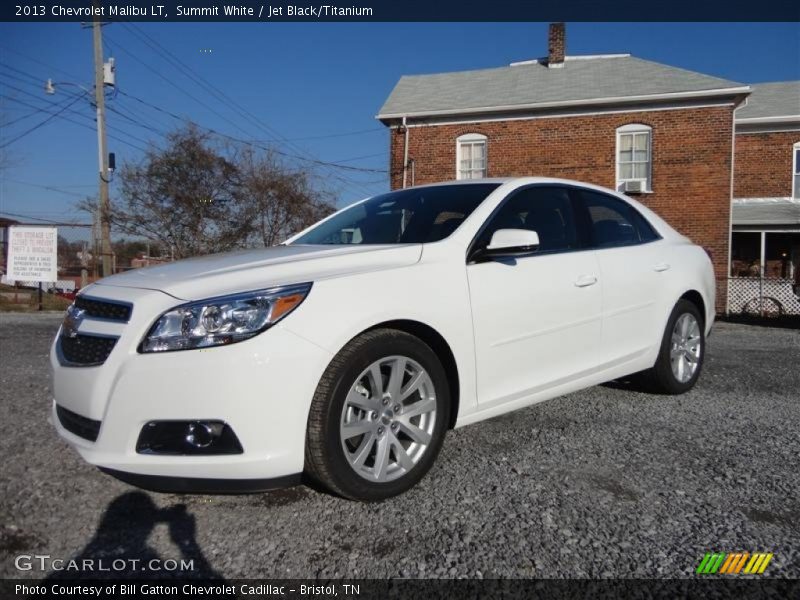 Summit White / Jet Black/Titanium 2013 Chevrolet Malibu LT