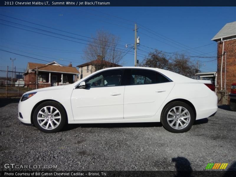 Summit White / Jet Black/Titanium 2013 Chevrolet Malibu LT