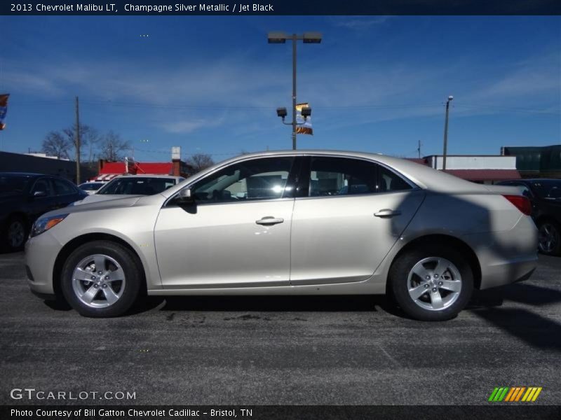 Champagne Silver Metallic / Jet Black 2013 Chevrolet Malibu LT