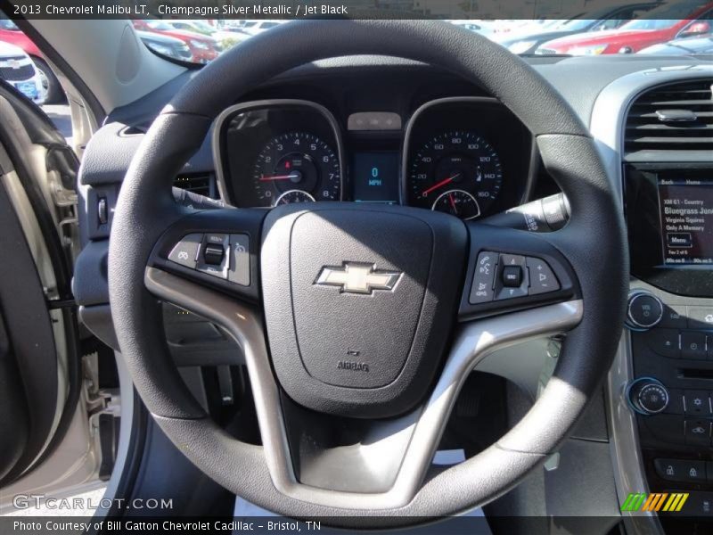 Champagne Silver Metallic / Jet Black 2013 Chevrolet Malibu LT