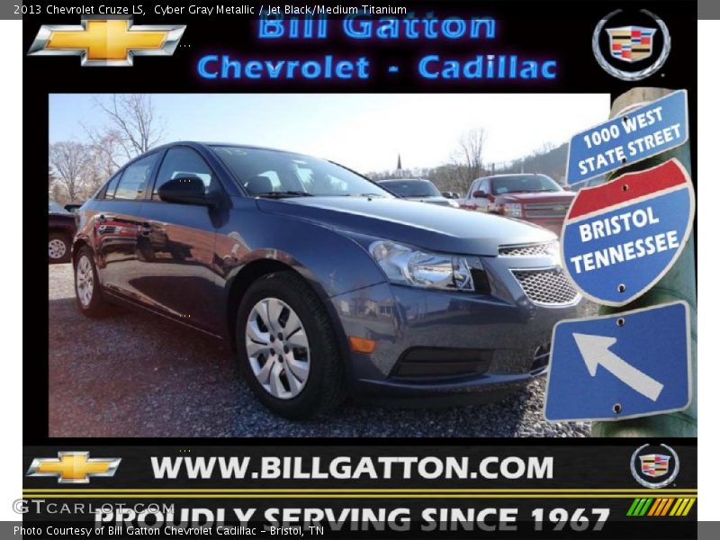 Cyber Gray Metallic / Jet Black/Medium Titanium 2013 Chevrolet Cruze LS