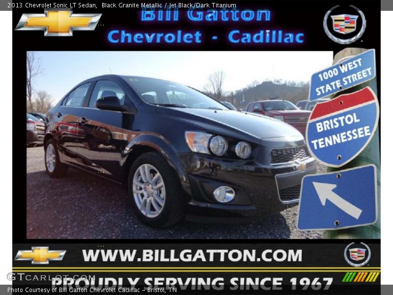 Black Granite Metallic / Jet Black/Dark Titanium 2013 Chevrolet Sonic LT Sedan