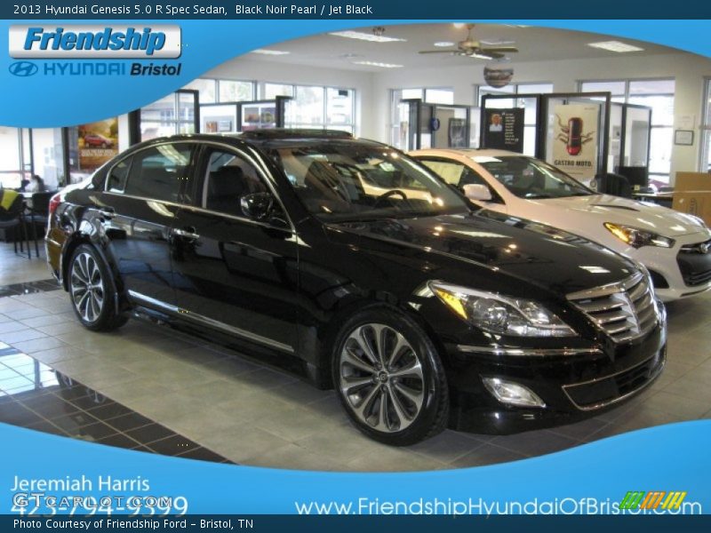 Black Noir Pearl / Jet Black 2013 Hyundai Genesis 5.0 R Spec Sedan