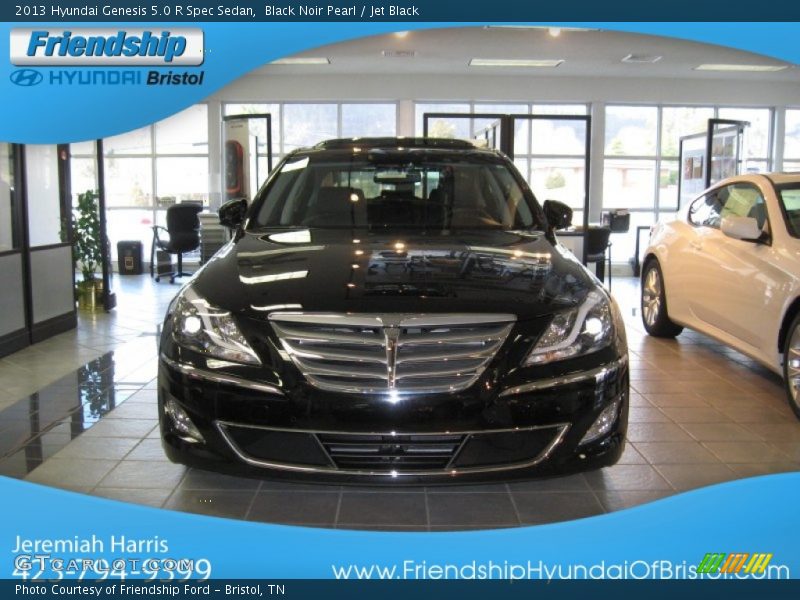 Black Noir Pearl / Jet Black 2013 Hyundai Genesis 5.0 R Spec Sedan