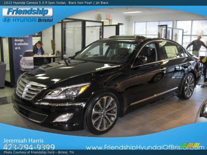 Black Noir Pearl / Jet Black 2013 Hyundai Genesis 5.0 R Spec Sedan