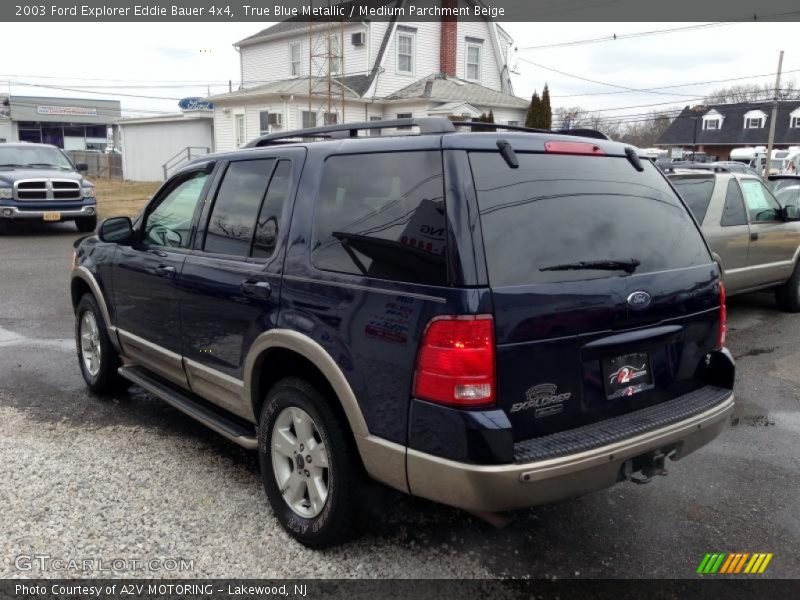 True Blue Metallic / Medium Parchment Beige 2003 Ford Explorer Eddie Bauer 4x4