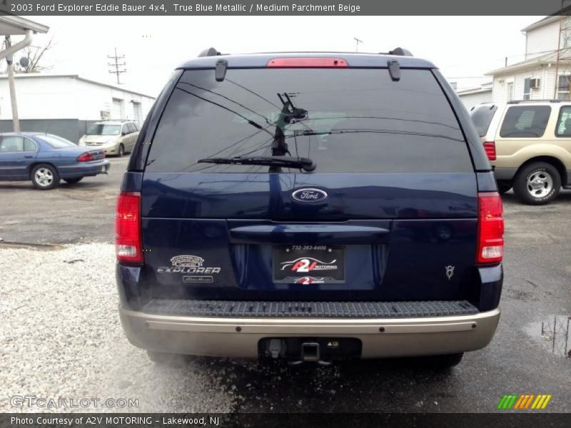 True Blue Metallic / Medium Parchment Beige 2003 Ford Explorer Eddie Bauer 4x4