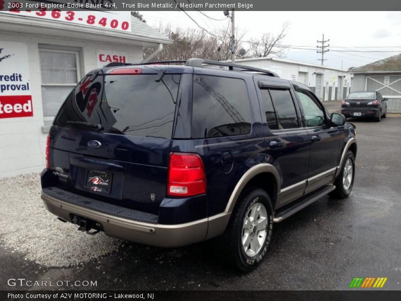 True Blue Metallic / Medium Parchment Beige 2003 Ford Explorer Eddie Bauer 4x4