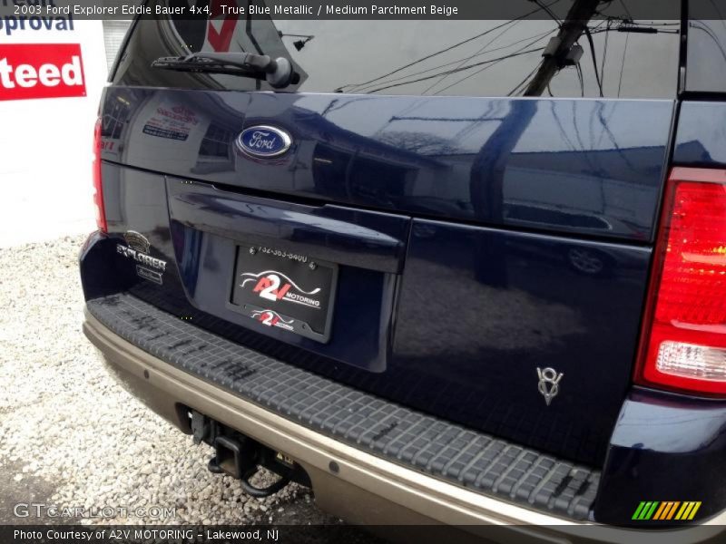 True Blue Metallic / Medium Parchment Beige 2003 Ford Explorer Eddie Bauer 4x4