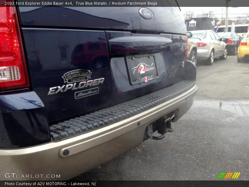 True Blue Metallic / Medium Parchment Beige 2003 Ford Explorer Eddie Bauer 4x4