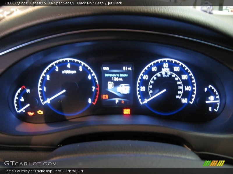  2013 Genesis 5.0 R Spec Sedan 5.0 R Spec Sedan Gauges